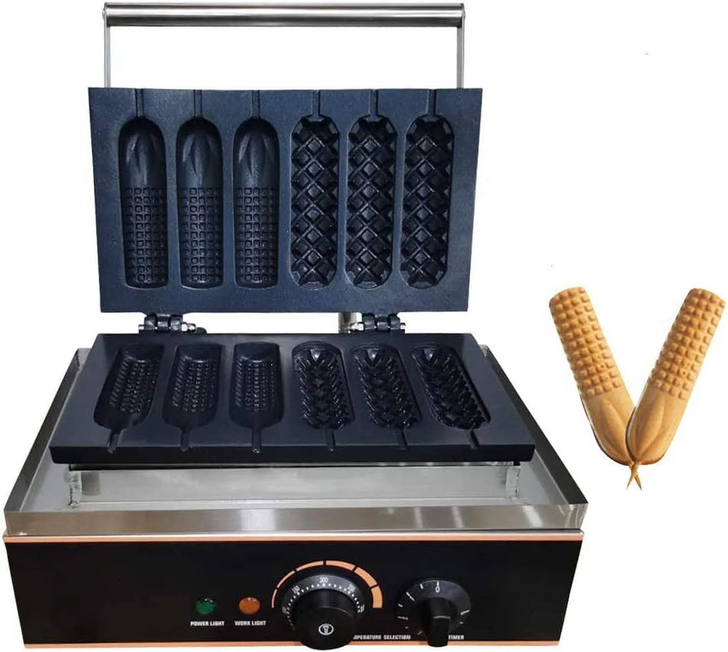 6 PCS Non Stick Stainless Steel Electric Waffle Maker 1500W V730