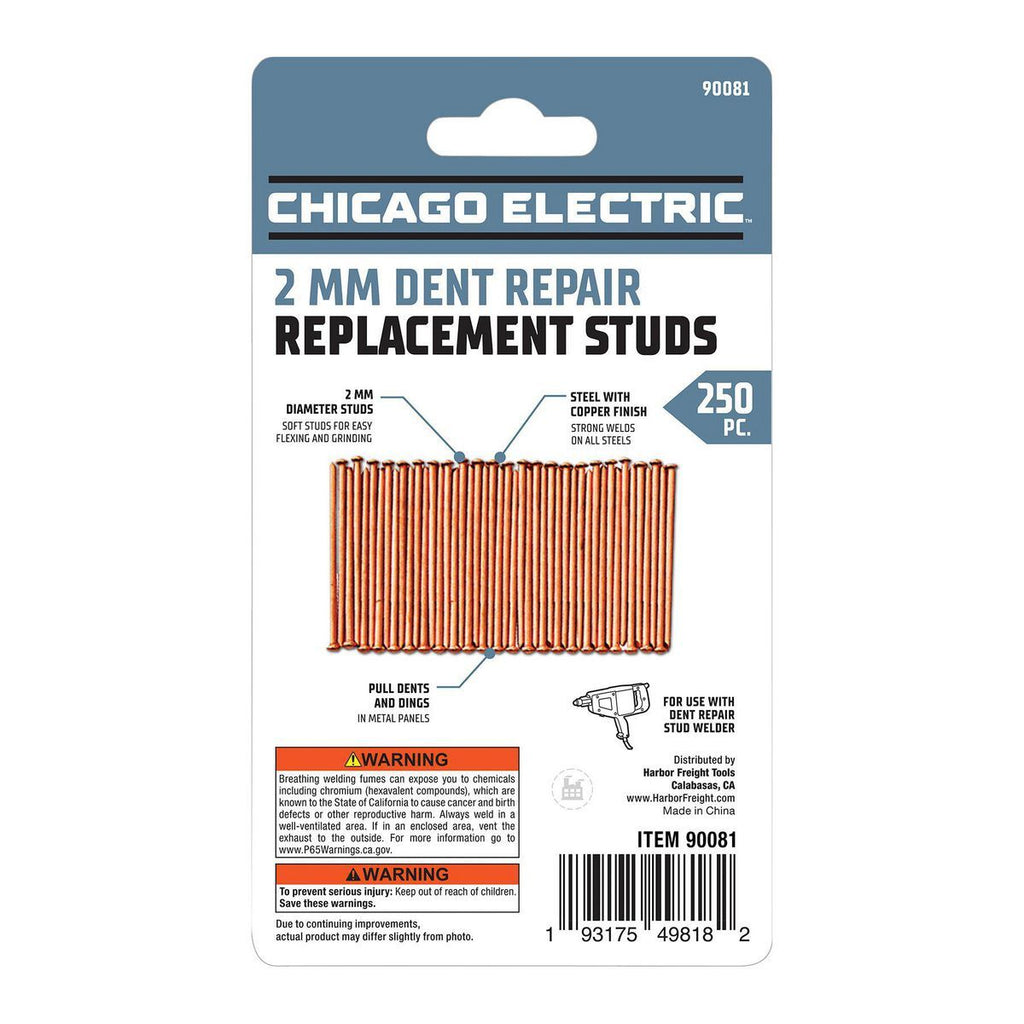 2mm 2 in. Welding Studs, 250 Piece N624