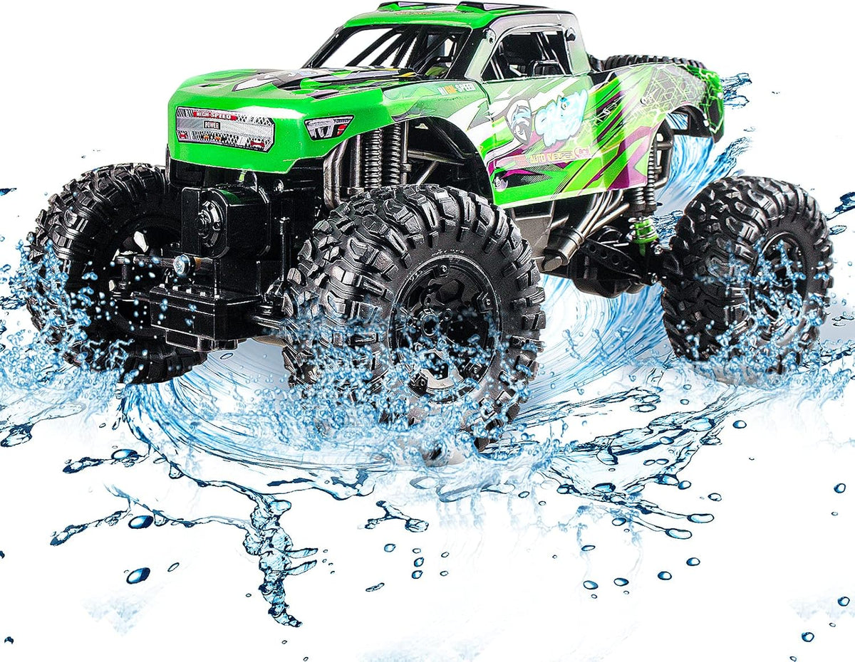RC Military Truck Off-Road Remote Control Car 2.4Ghz 4WD 1:18 Scale Toy Vehicle Pack of 2 V171