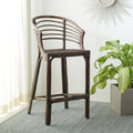Dark Brown Rattan Bar Stool W876