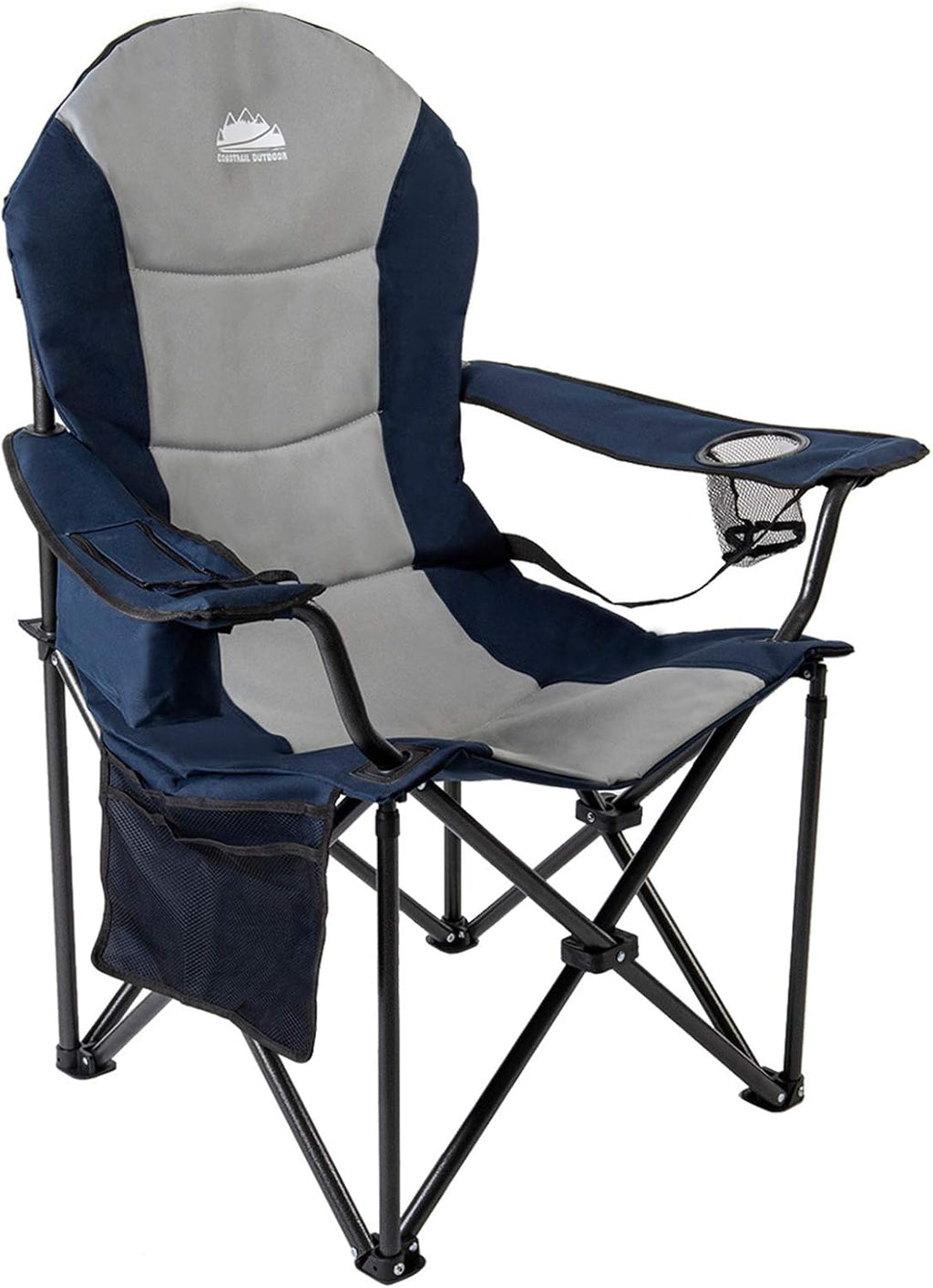 Oversized Padded Folding Camping Chair with Cooler Bag Z8793