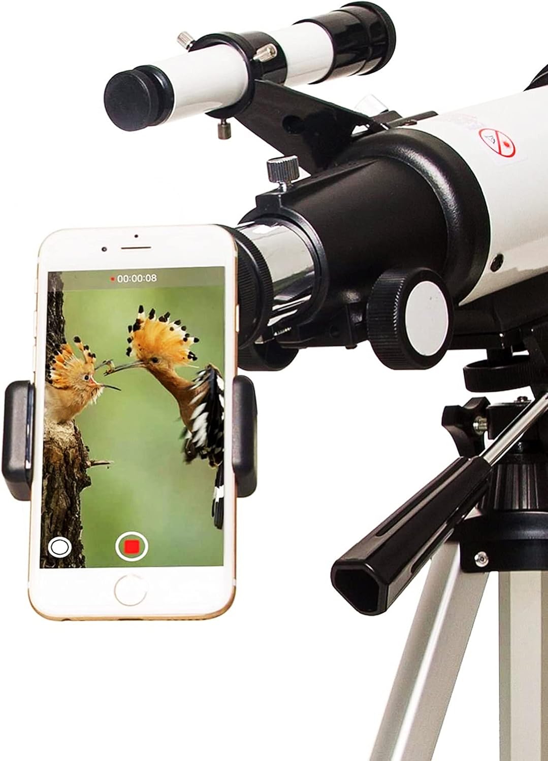 70mm Aperture 400mm AZ Mount Refracting Telescope with Phone Adapter and Wireless Remote U9356