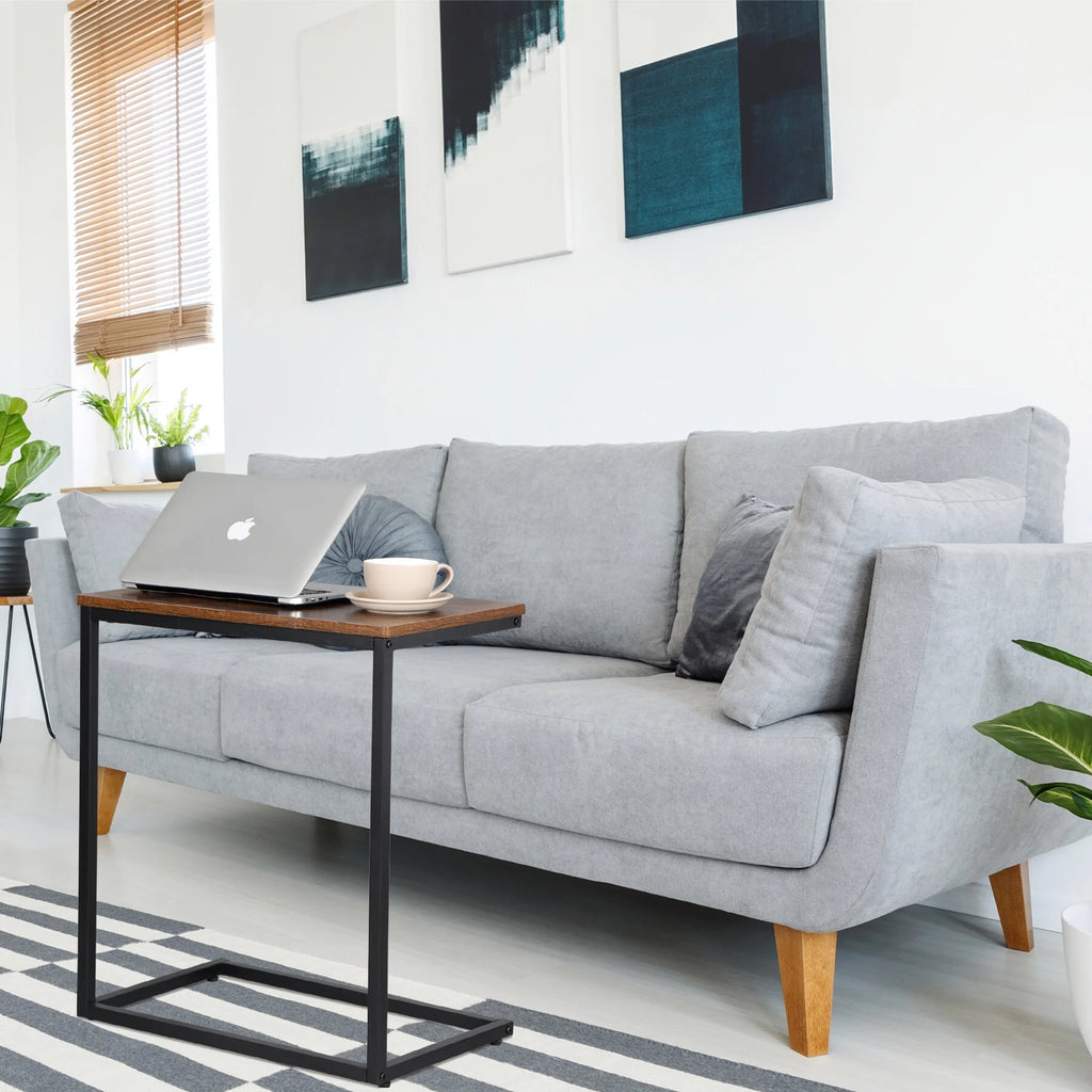 25''H C-Shaped Metal End Table F70428