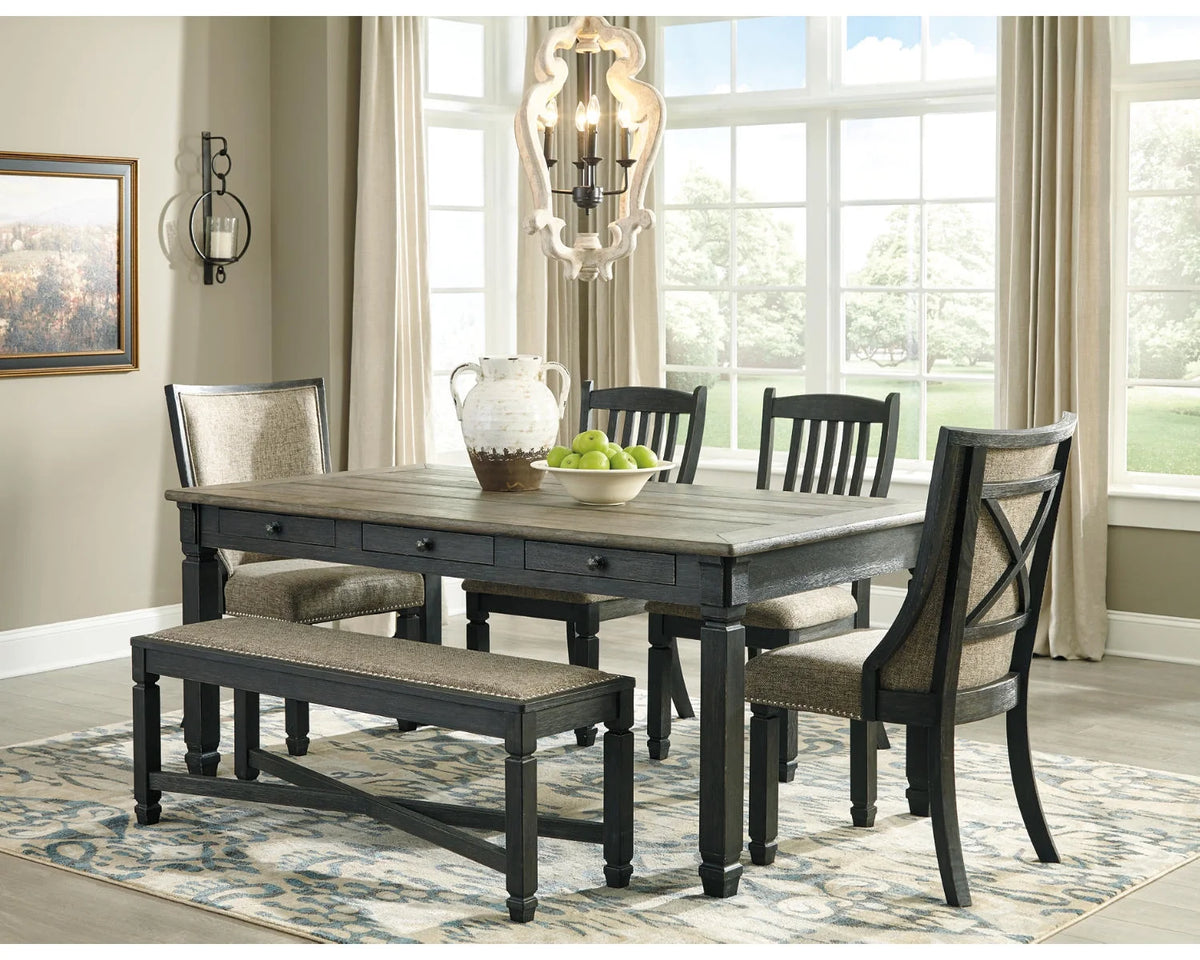Black/Grayish Brown Dining Bench E4919