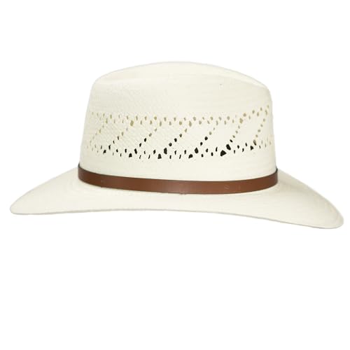 Vented Straw Fedora Hat Z3825
