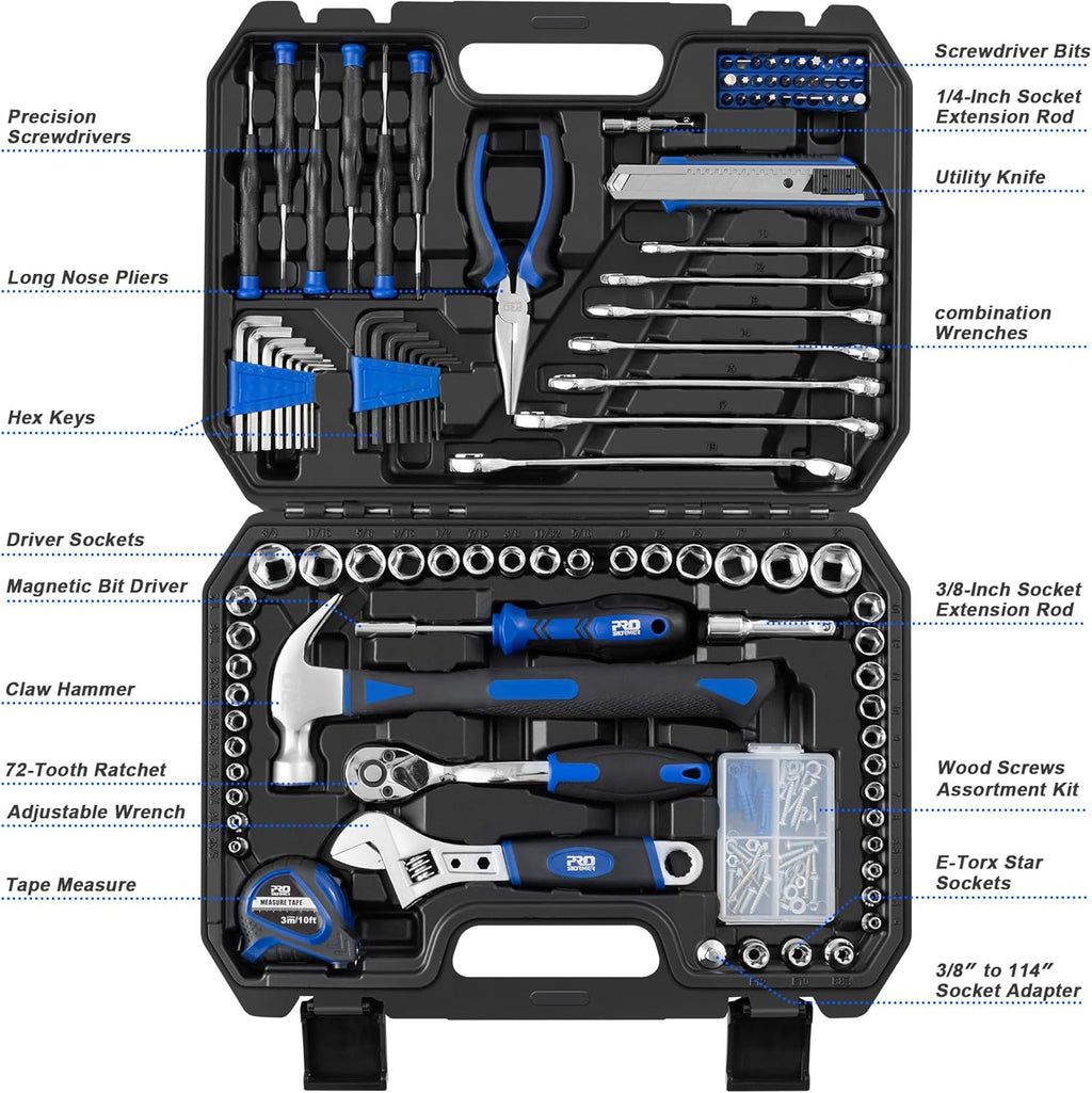 200-Piece Hand Tool Set with Toolbox Storage Case U246451