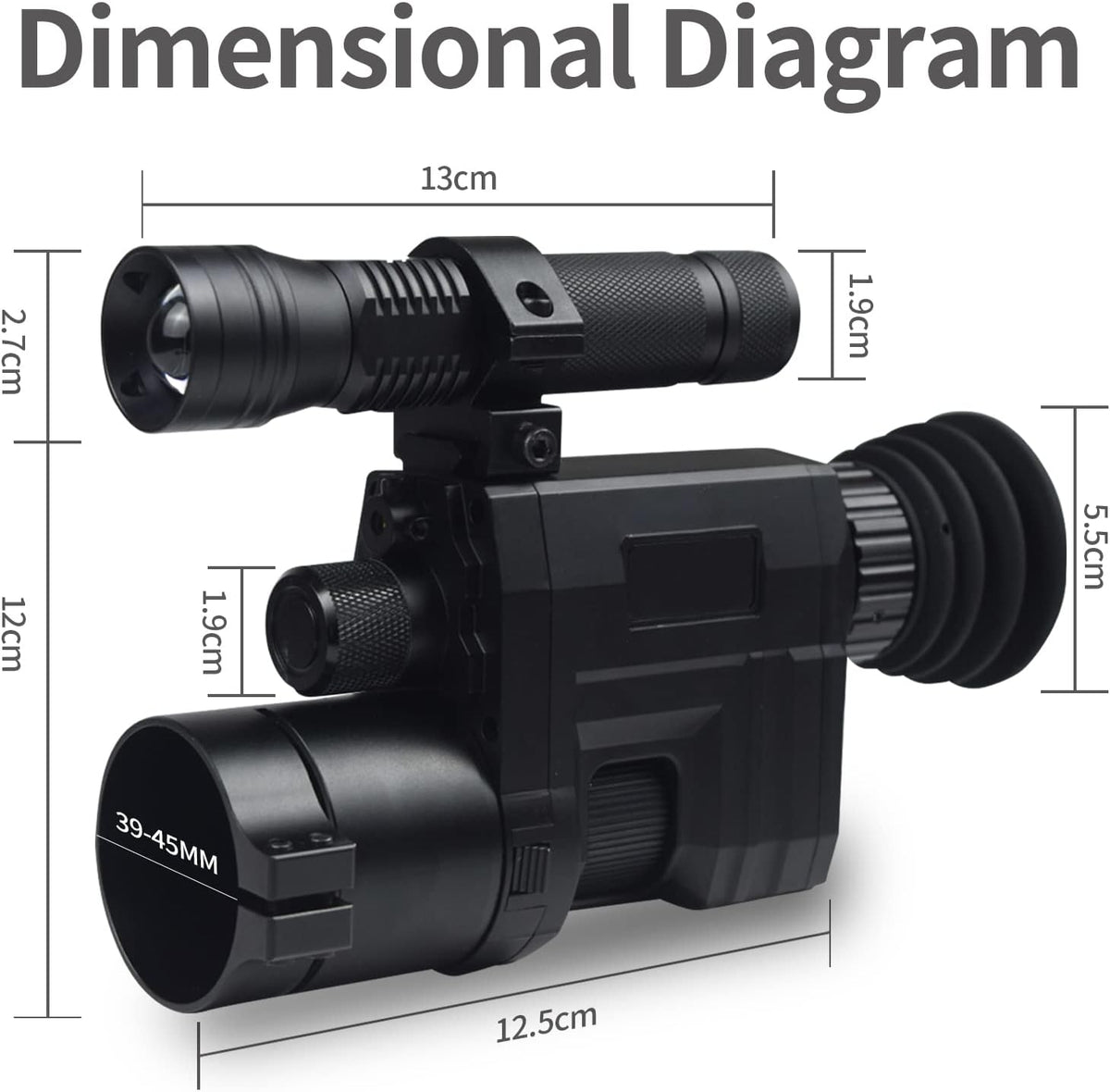 WiFi Digital Night Vision Scope Video Camera 960P 1.3 inch HD Display M110059