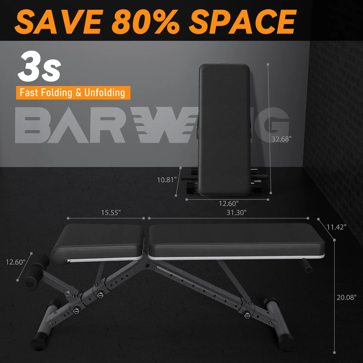 Adjustable Weight Bench Incline Decline Bench Y3778