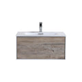 30 in. Wall Mount Nature Wood Bathroom Vanity J837