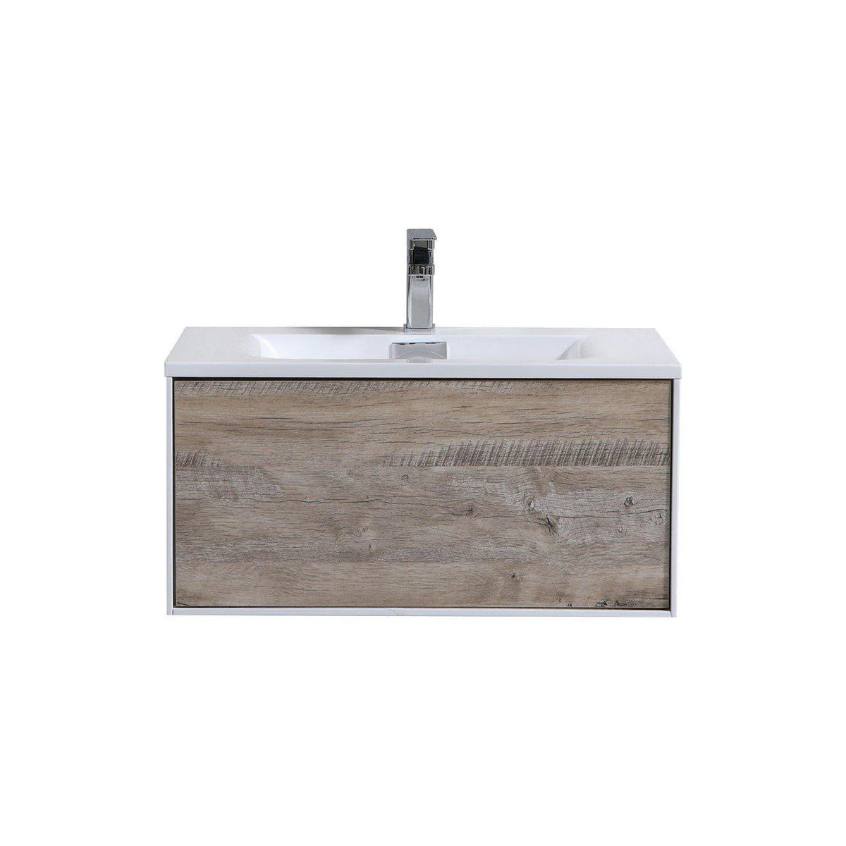 30 in. Wall Mount Nature Wood Bathroom Vanity J837
