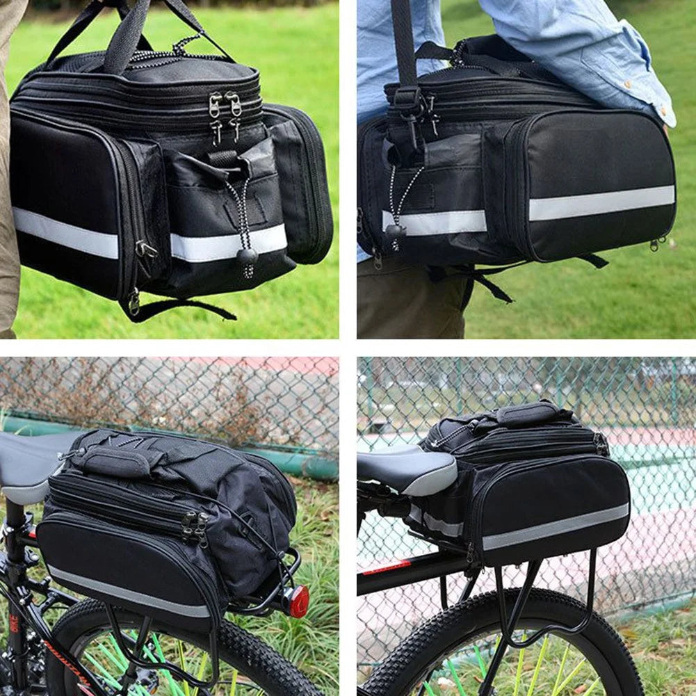 Bicycle Rear Rack Trunk Storage Bag with Reflective Strap S674664