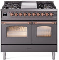 40 Dual Fuel Natural Gas Range Matte Graphite Copper Trim K36010