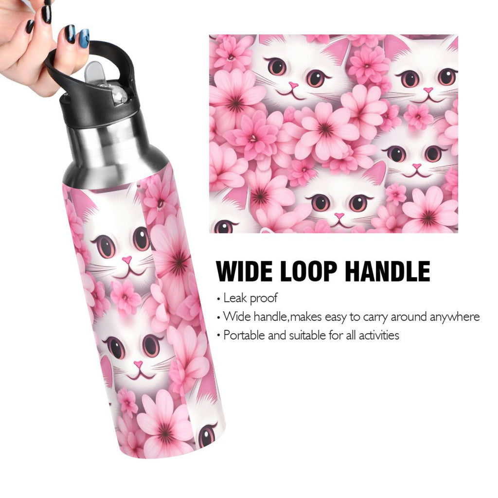 Insulated Stainless Steel Water Bottle with Straw Lid 20 oz W524521