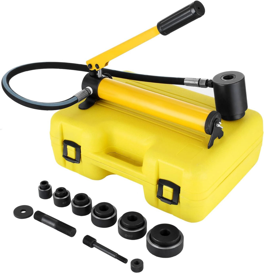10 Ton Hydraulic Knockout Punch Driver Tool Kit with 6 Dies J93346