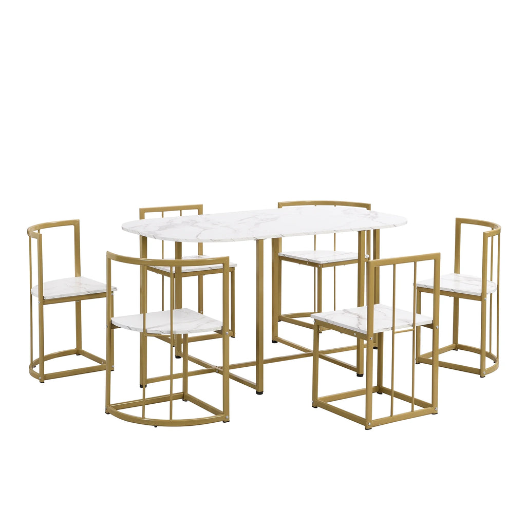 7 Piece Dining Table and Chairs Set B603