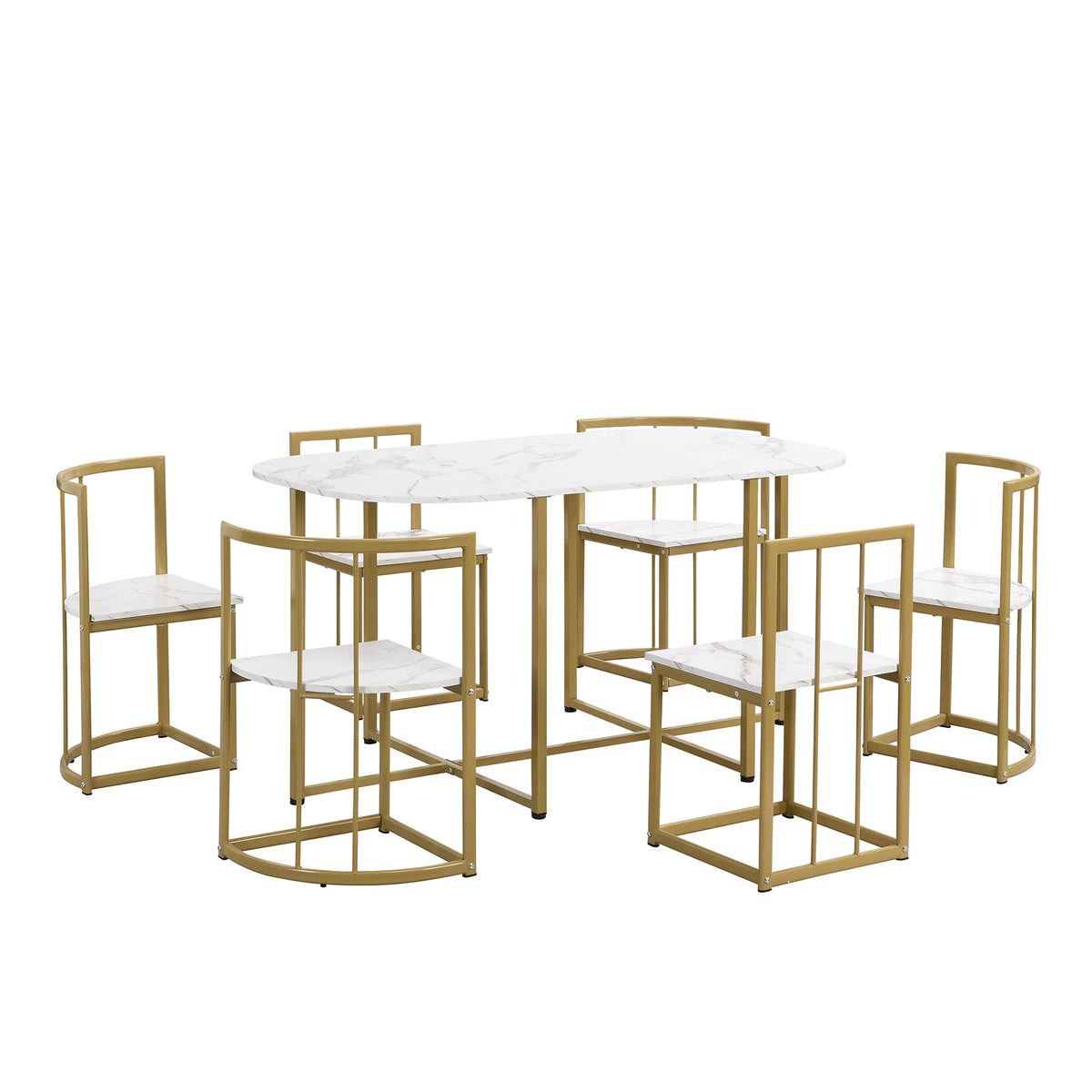 7 Piece Dining Table and Chairs Set B603