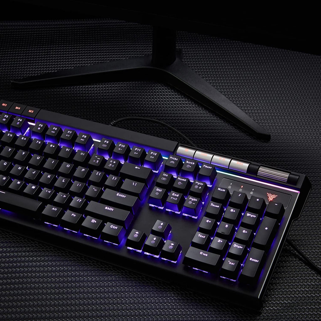 Mechanical Gaming Keyboard Blue Switches RGB Backlight with 2 USB Ports Pack of 2 U6605