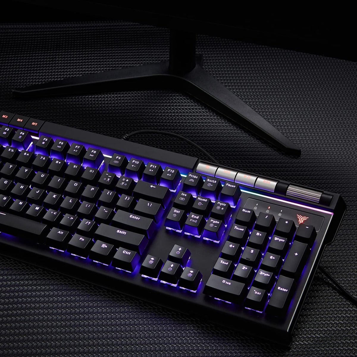 Mechanical Gaming Keyboard Blue Switches RGB Backlight with 2 USB Ports Pack of 2 U6605