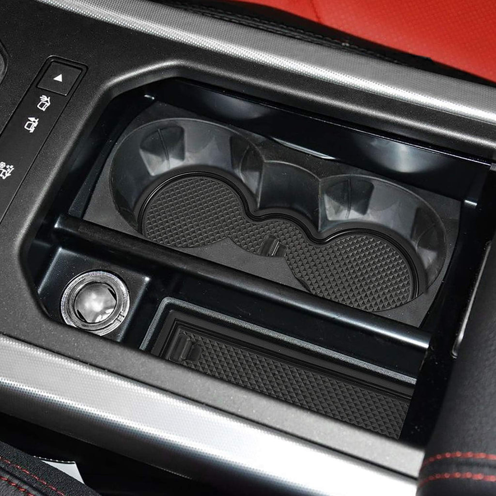 8pcs Anti-dust Mats for Range Rover Evoque Center Console, Cup Holder Inserts, Door Liners (Black) Y6138