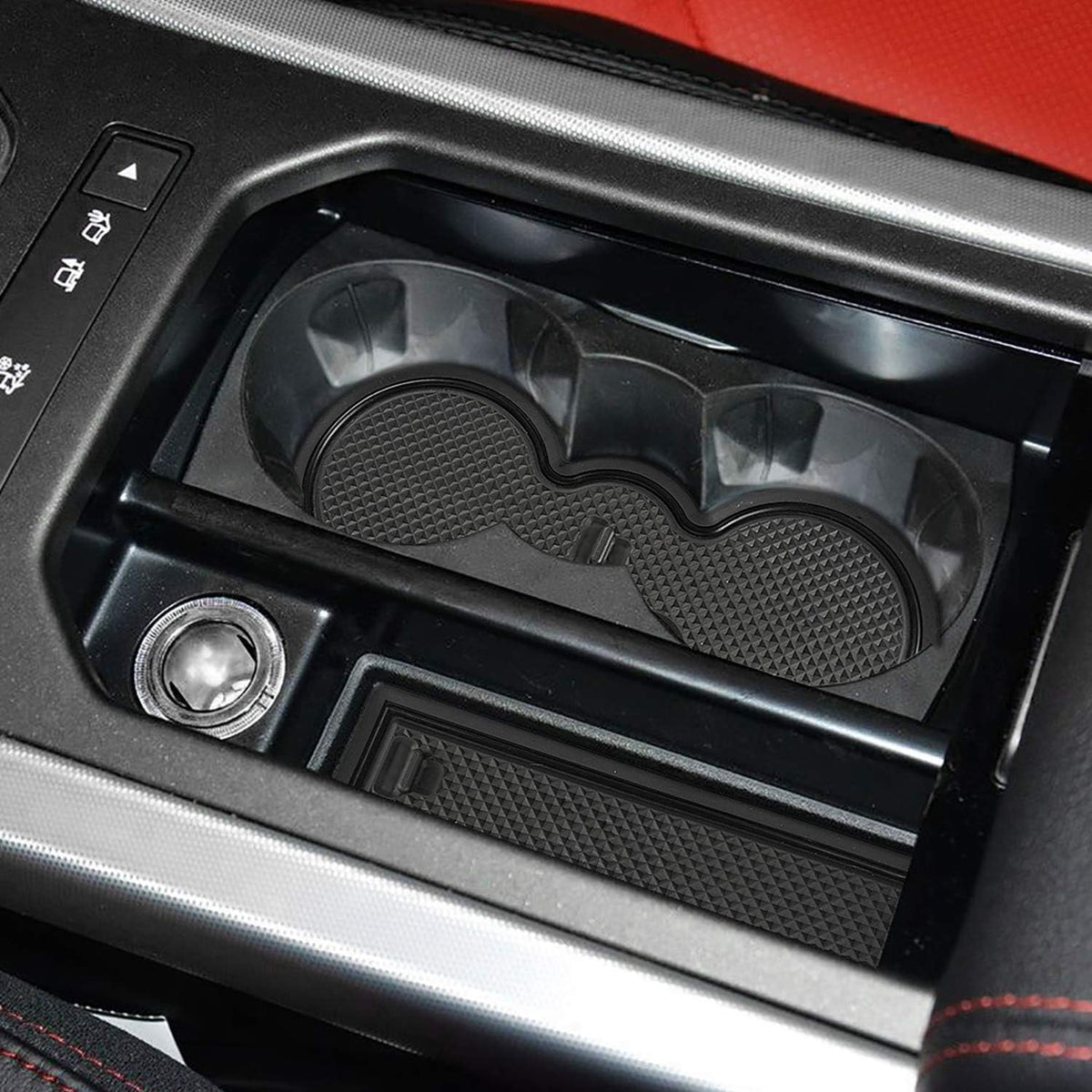 8pcs Anti-dust Mats for Range Rover Evoque Center Console, Cup Holder Inserts, Door Liners (Black) Y6138
