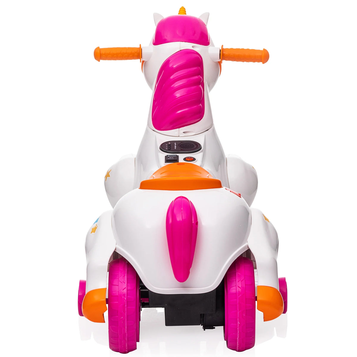 6V Unicorn Rocking Horse Toy Car with Music, Training Wheels J9265