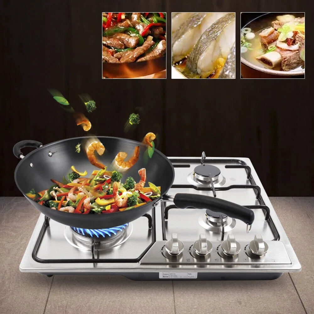 Stainless Steel Built-in Gas Cooktop 4 Burners Natural gas LPG Y865