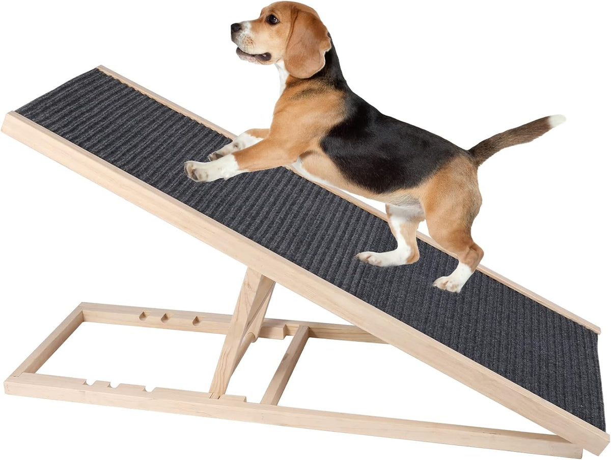 Wooden Pet Ramp with Non Slip Carpet Surface R84826