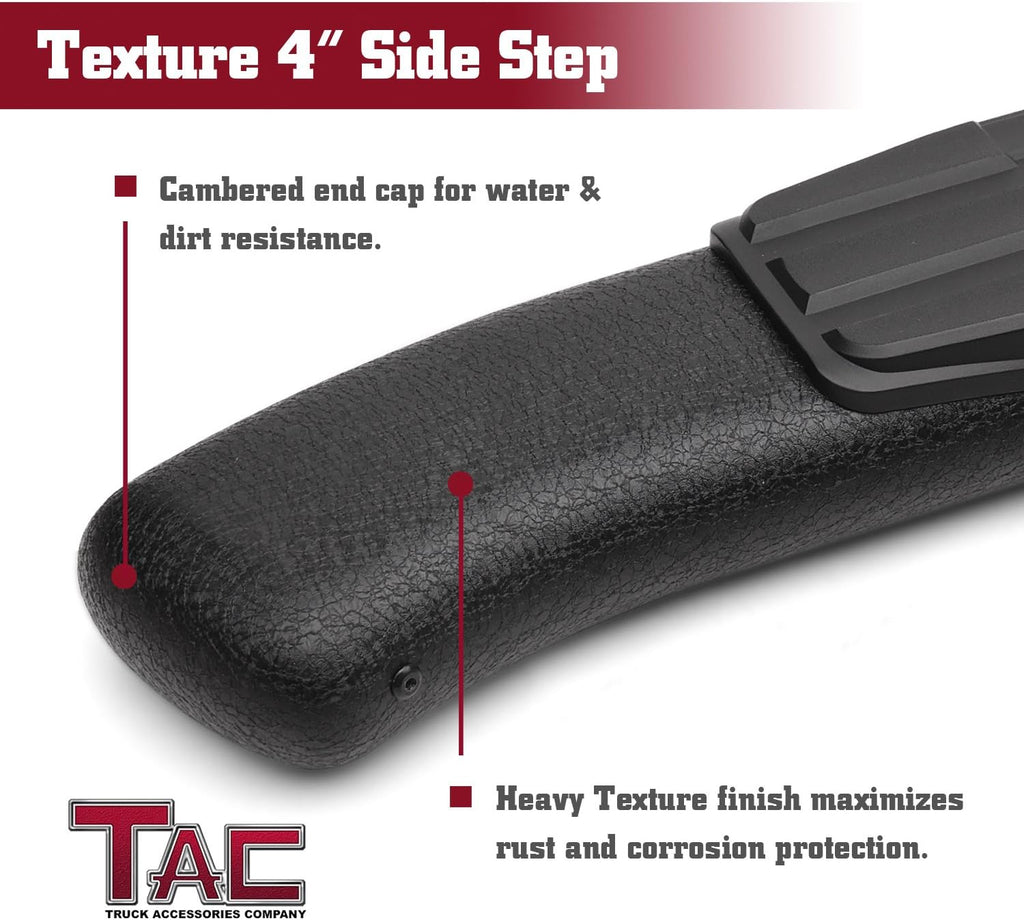 Black Texture Side Bars for Ford Ranger Super Cab Pickup (2pcs) R92663