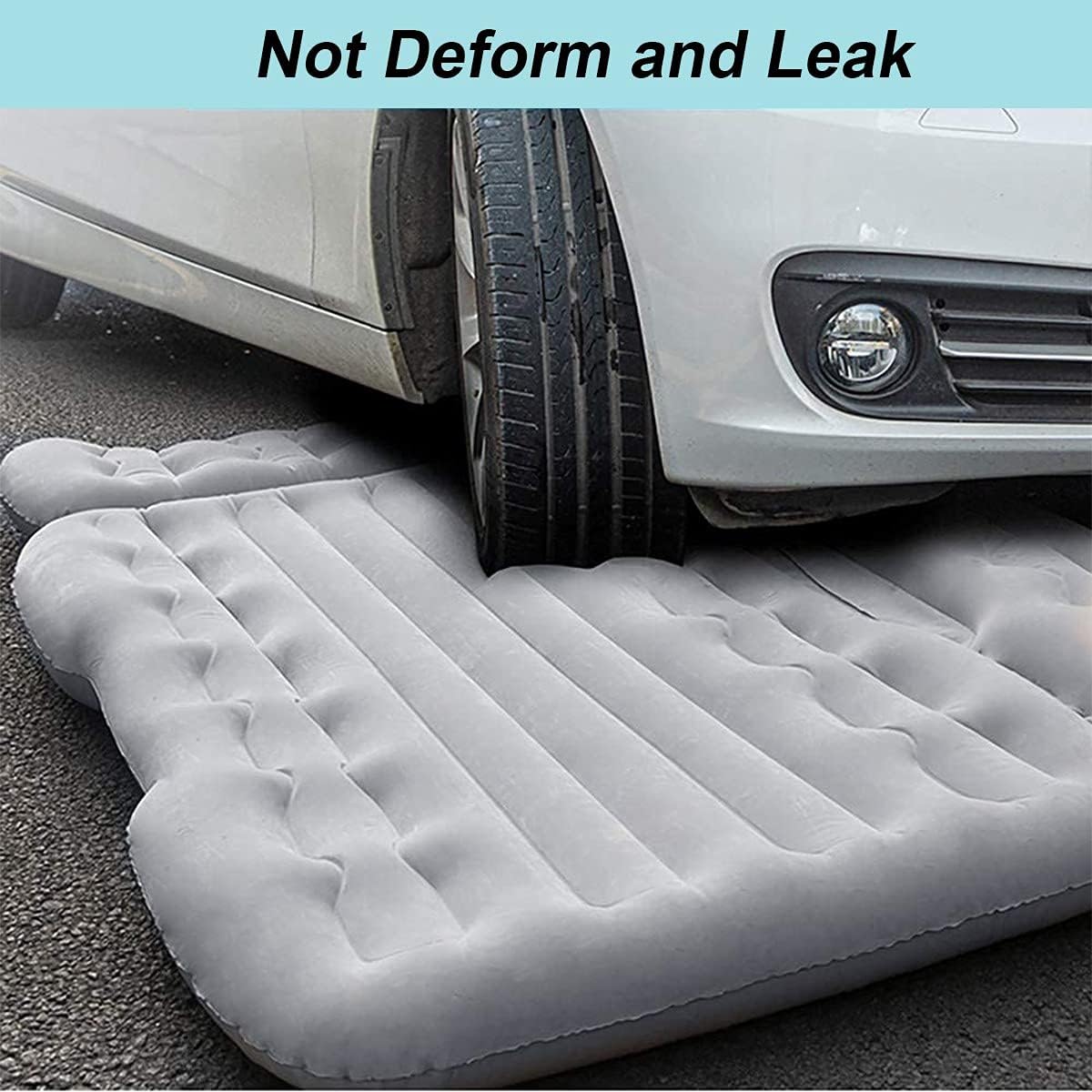 Car Air Mattress with Air Pump, Grey M9364