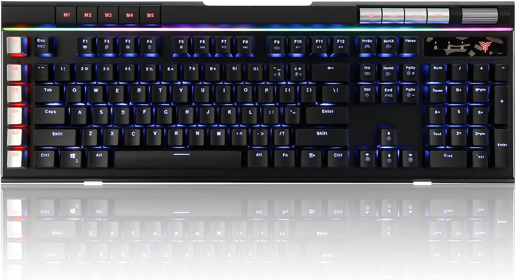 Mechanical Gaming Keyboard Blue Switches RGB Backlight with 2 USB Ports Pack of 2 U6605