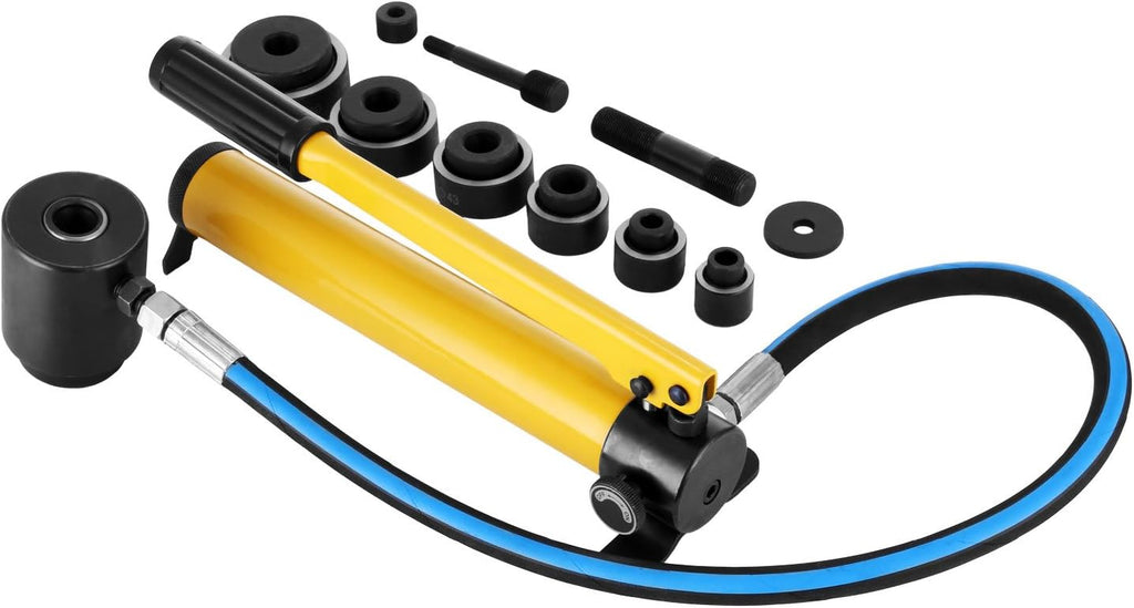 10 Ton Hydraulic Knockout Punch Driver Tool Kit with 6 Dies J93346