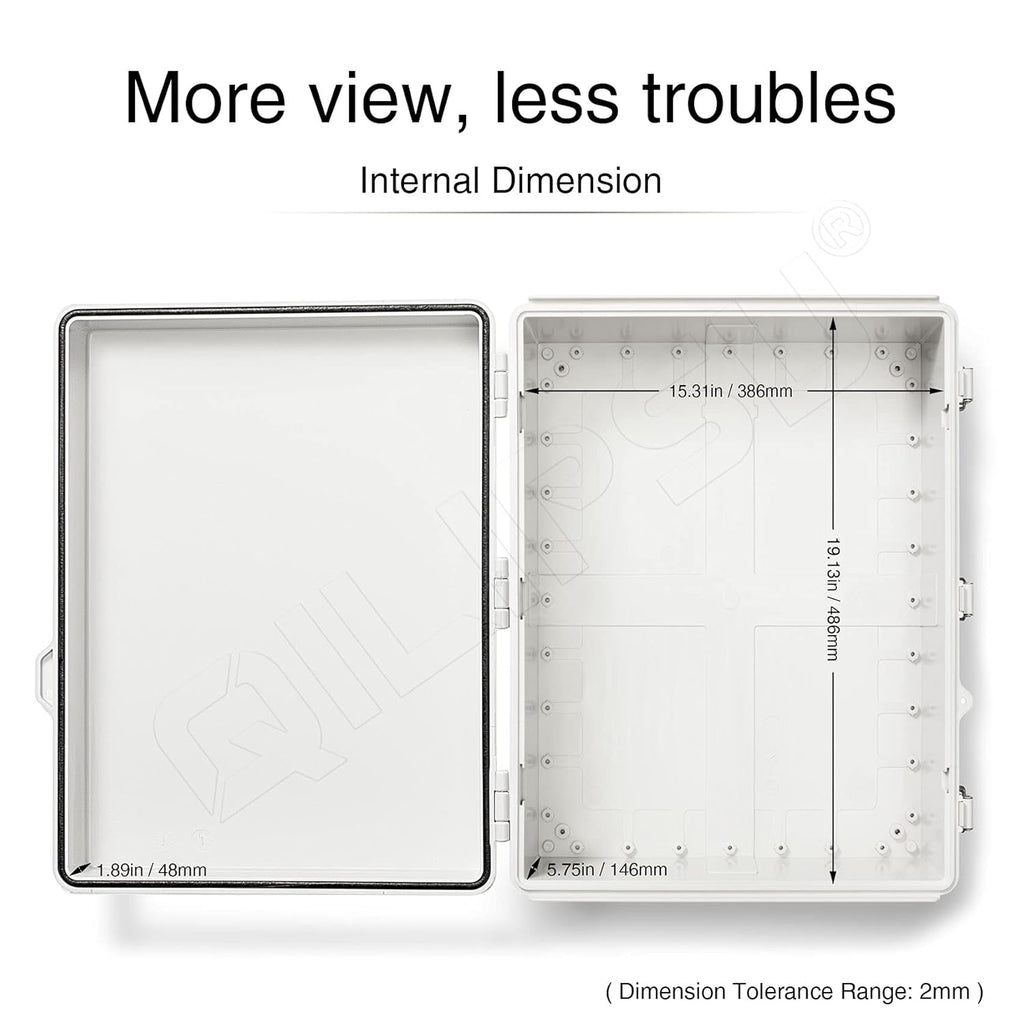 Junction Box with Mounting Plate, IP67 Waterproof ABS Plastic Grey X398035