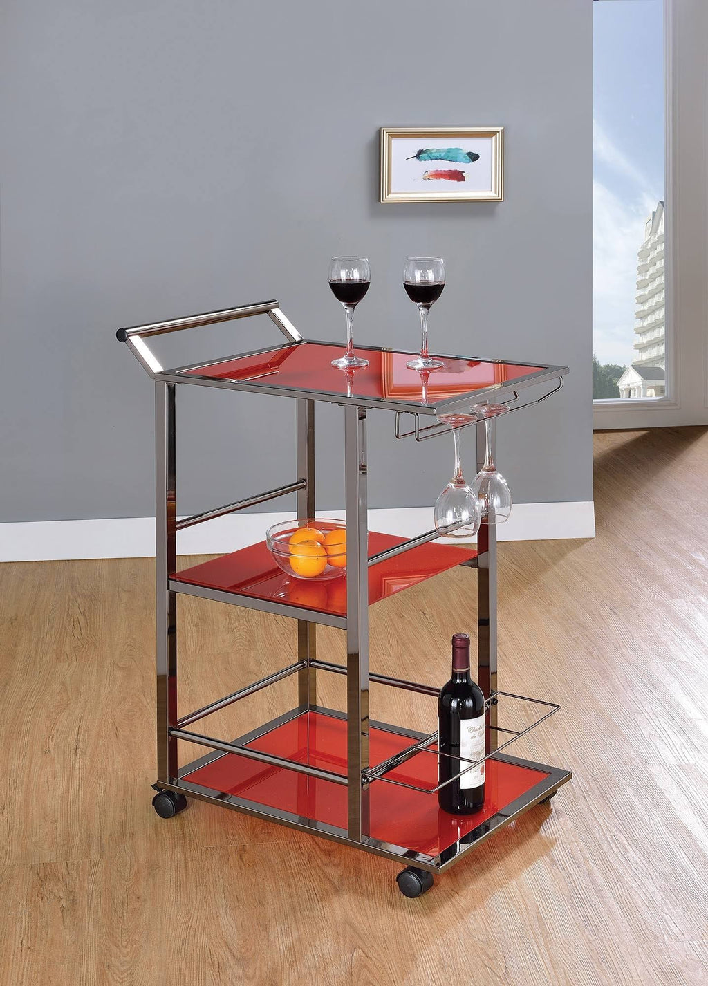 Red Serving Cart F579988
