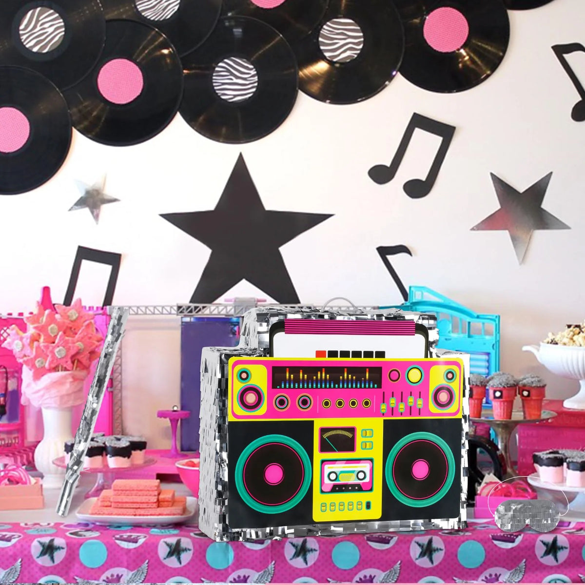 Boombox Pinata with Stick & Hanging Loop Z3719