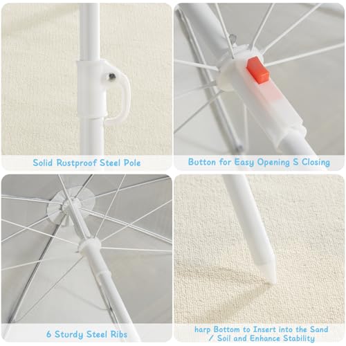 3-in-1 Kids Picnic Table with Umbrella A421