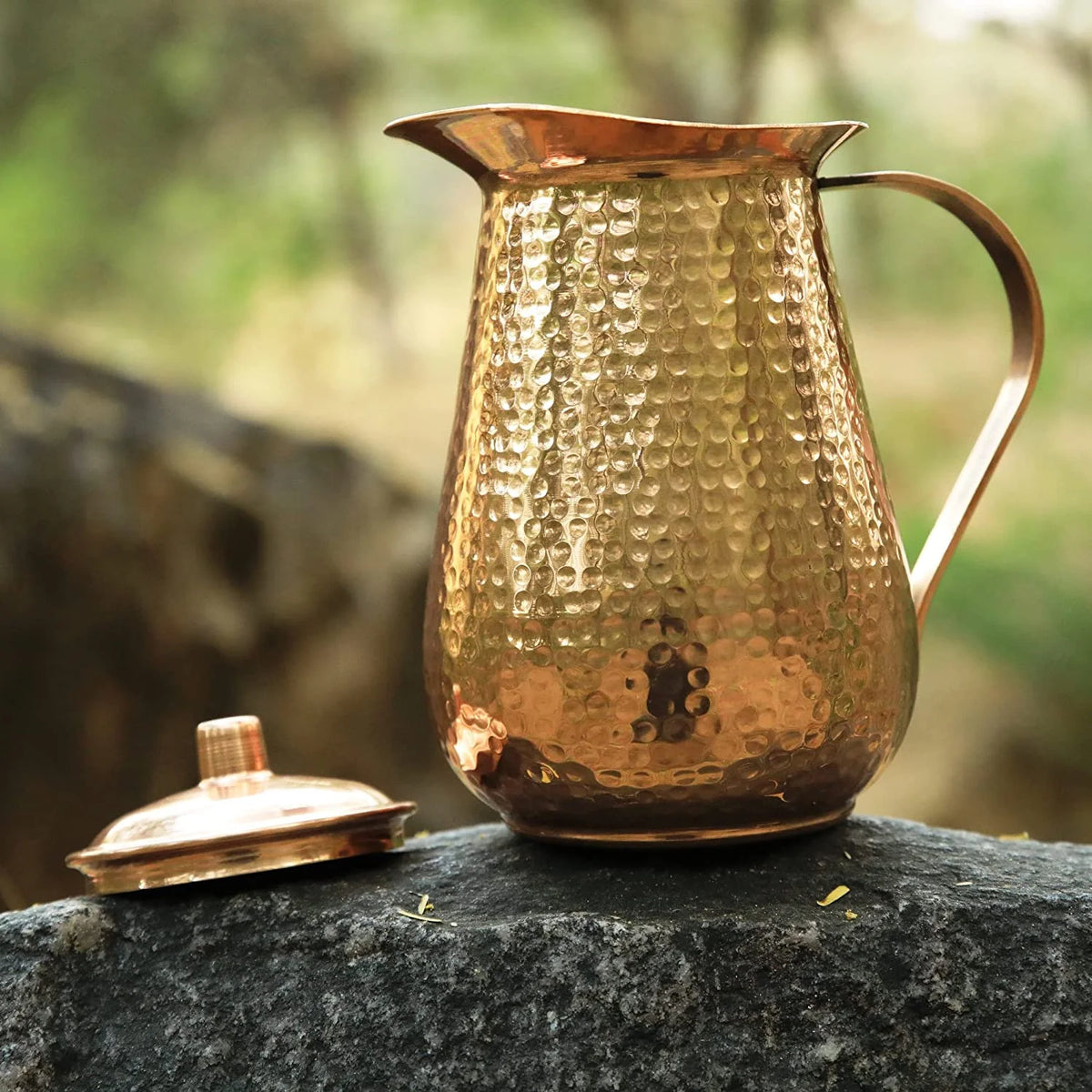 68 OZ Pure Copper Pitcher Jug with Lid D615281