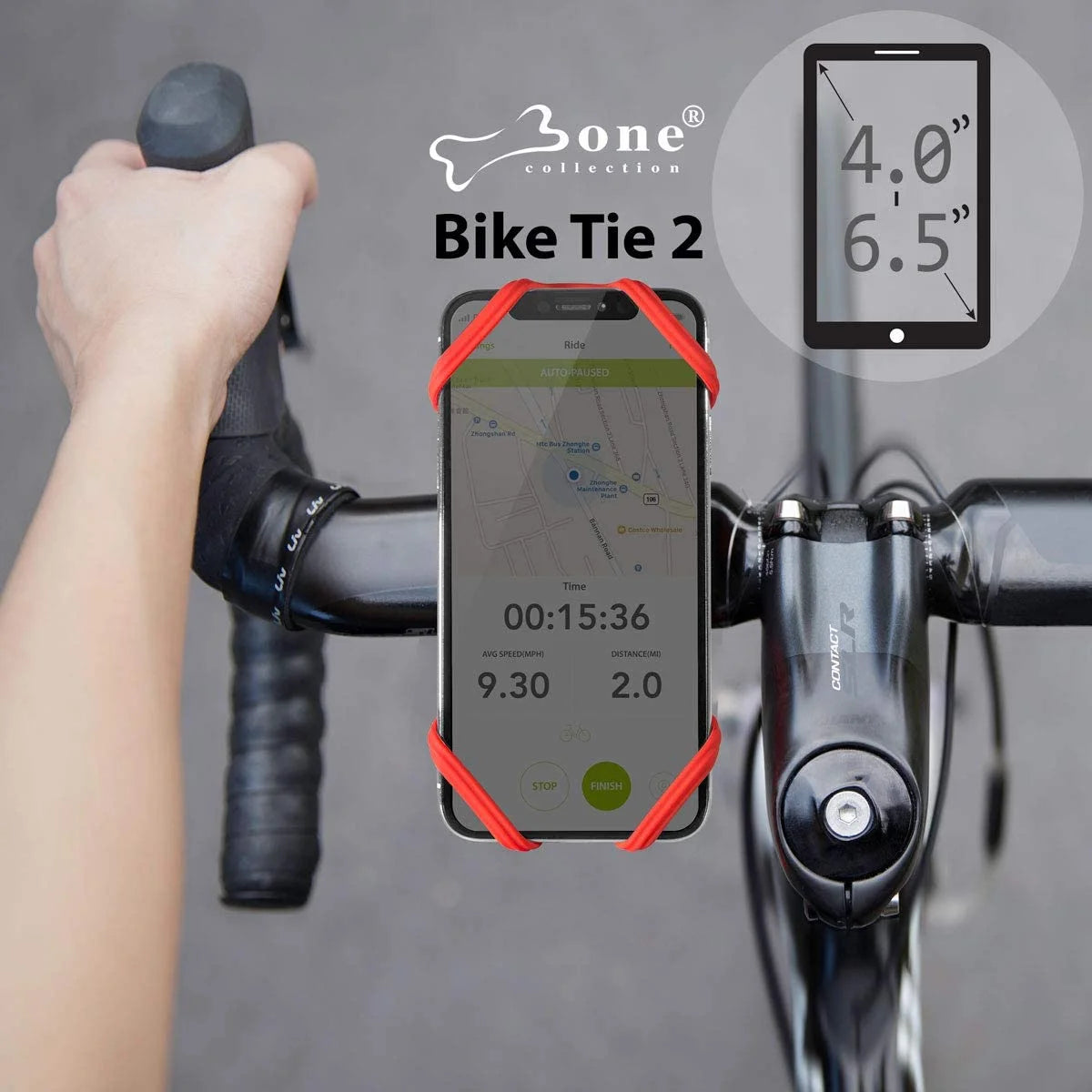 Black Universal Bike Phone Mount for Handlebar G591
