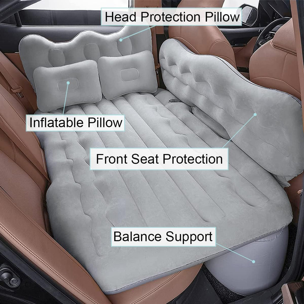 Car Air Mattress with Air Pump, Grey M9364