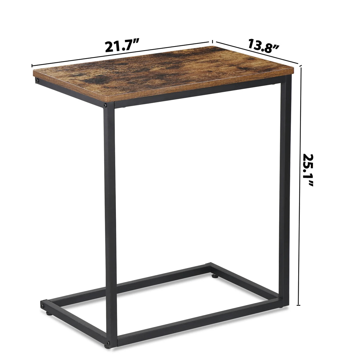 25''H C-Shaped Metal End Table F70428