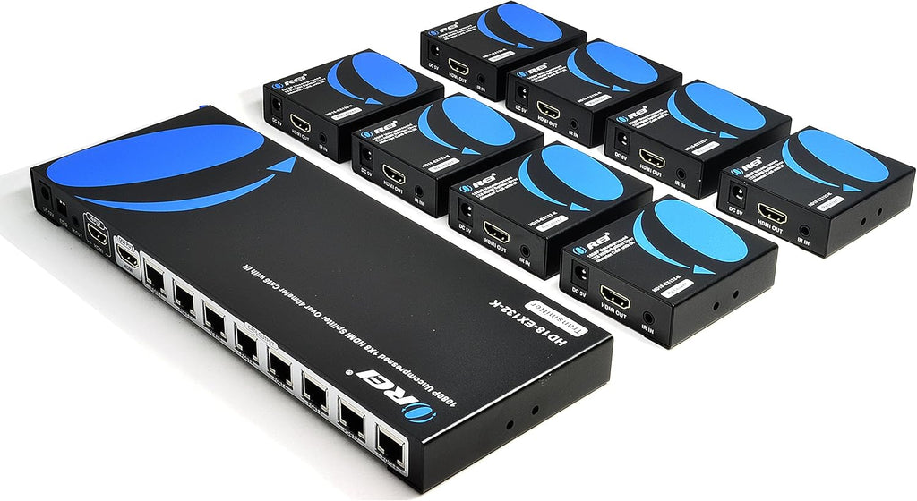 1x8 HDMI Extender Splitter Over Single Cable CAT5e/6/7 with IR Remote B632
