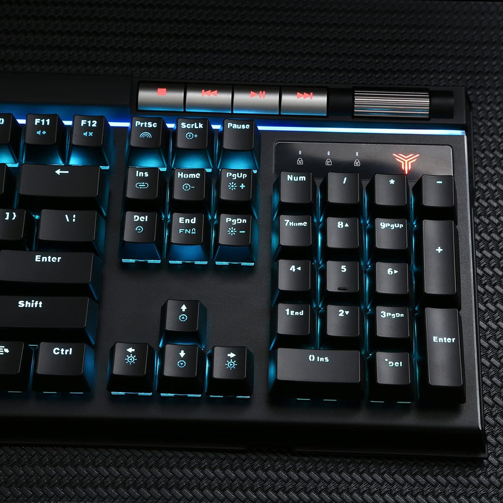 Mechanical Gaming Keyboard Blue Switches RGB Backlight with 2 USB Ports Pack of 2 U6605