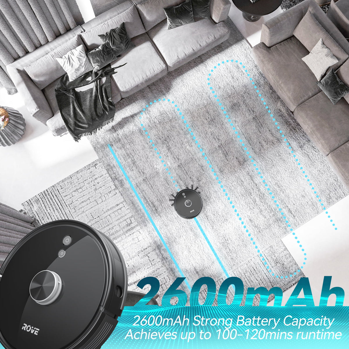 Robot Vacuum Cleaner 2000 Pa Suction E3607