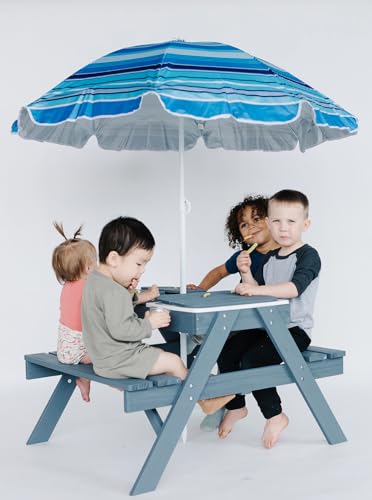 3-in-1 Kids Picnic Table with Umbrella A421