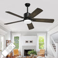 Ceiling Fan with Light and Remote Control, 52 '' 6-Speed Reversible 5 Wood Blades O606