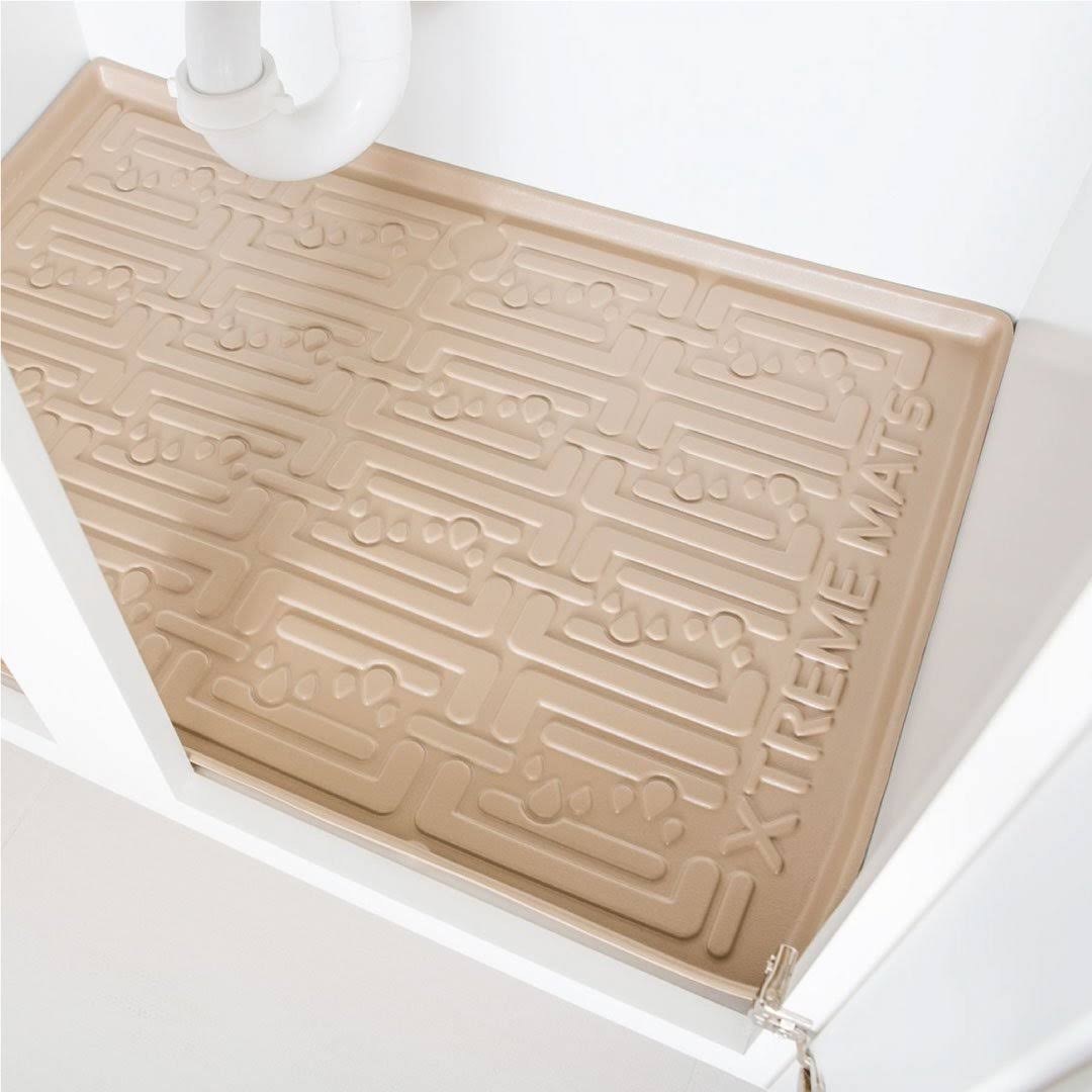 Under Sink Kitchen Cabinet Mat 37 x 22 inch Beige Z2062