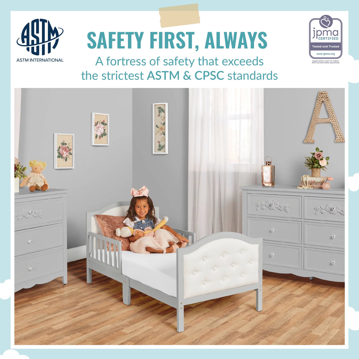 Grey Toddler Bed G381004
