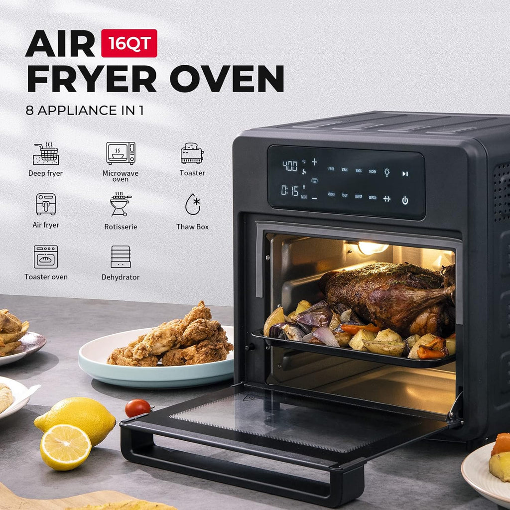16QT Air Fryer Oven Combo with Rotisserie and Dehydrator U7404