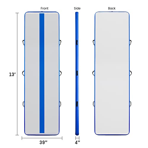 Inflatable Gymnastics Mat 10ft/13ft 4in Thick with Electric Pump V600