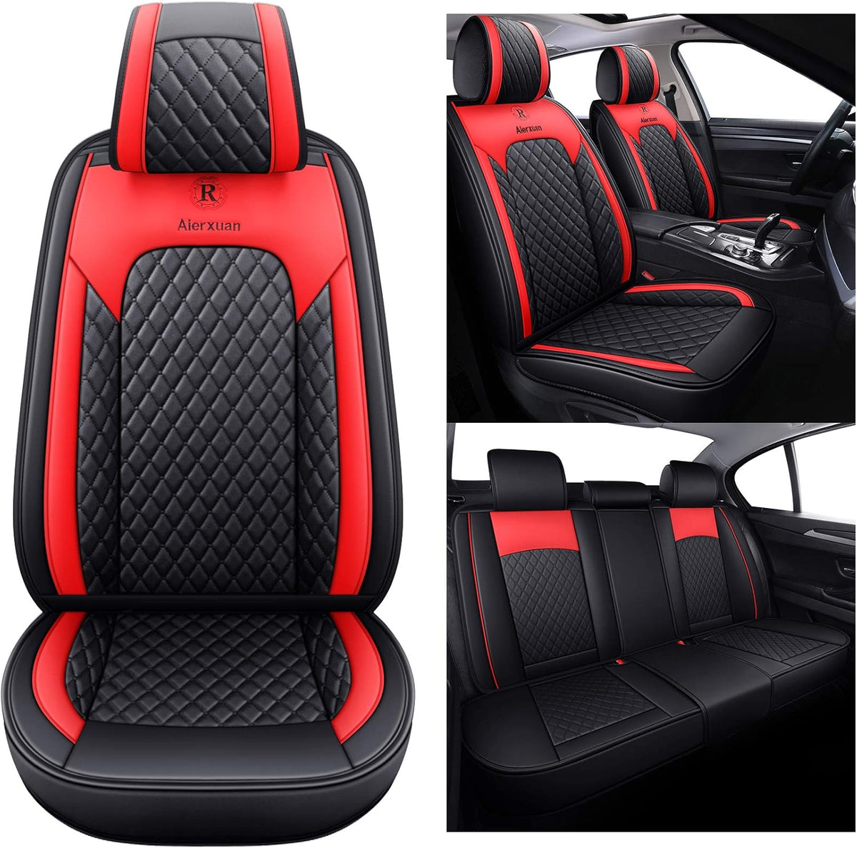 2 PCS Front Leather Waterproof Universal Seat Covers B970981