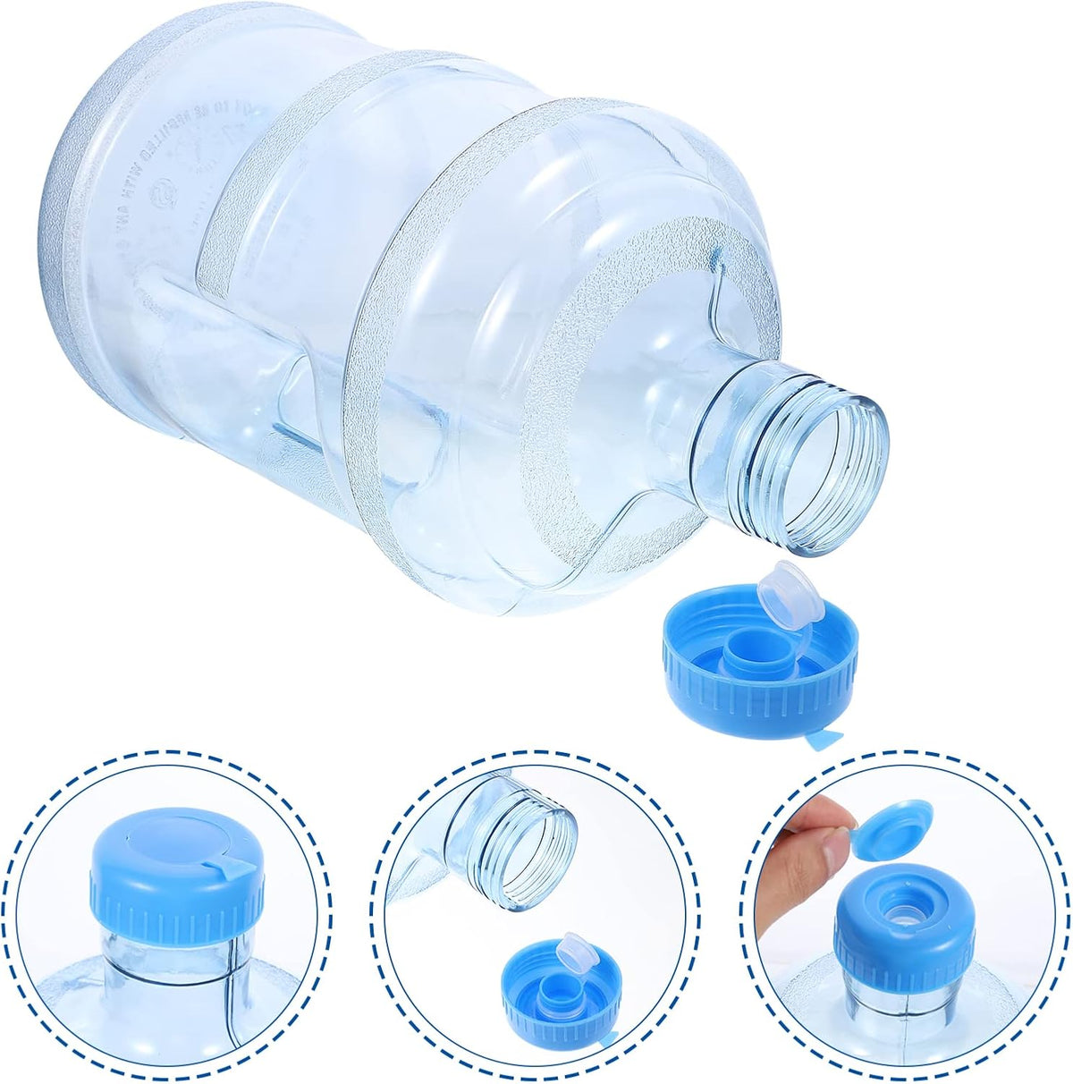Plastic 5 Gallon Water Bottle with Cap PVC U74984